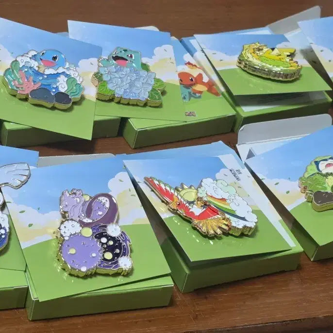 [BUNJANG] Pokemon Isaac Toast Badge Full Set / 포켓몬 이삭토스트 뱃지 전종 풀세트