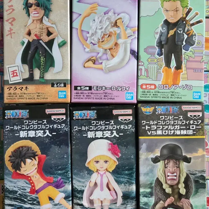 [BUNJANG] One Piece World Collectable Figure Bundle Set (6 Figures) / 원피스 로쿠규 루피 조로 스튜시 등 월콜 피규어 6종 일괄 거래해요