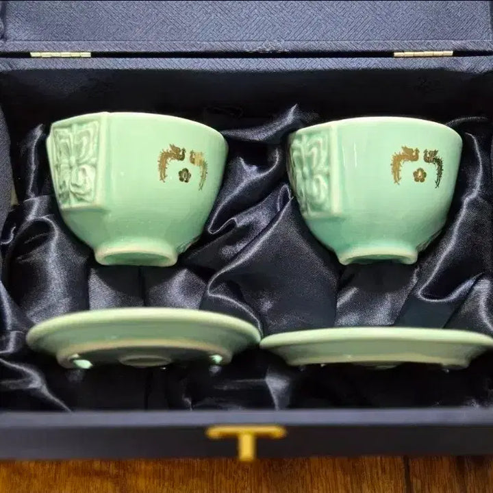 [BUNJANG] Lee Jae-myung Presidential Pheonix Tea Cup Set / 이재명 대통령 봉황무늬 찻잔 세트. 미사용