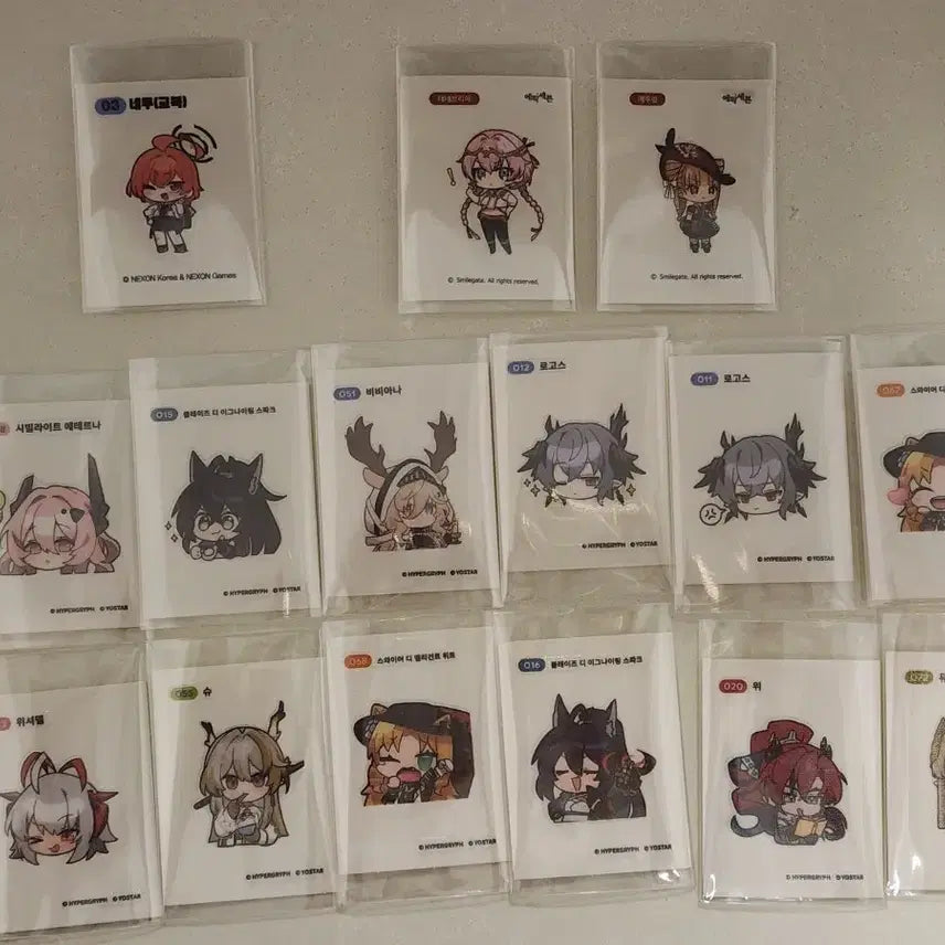 [BUNJANG] Various Game Titles Sticker Set / 명일방주, 명조, 블루아카이브, 에픽세븐 띠부씰 판매