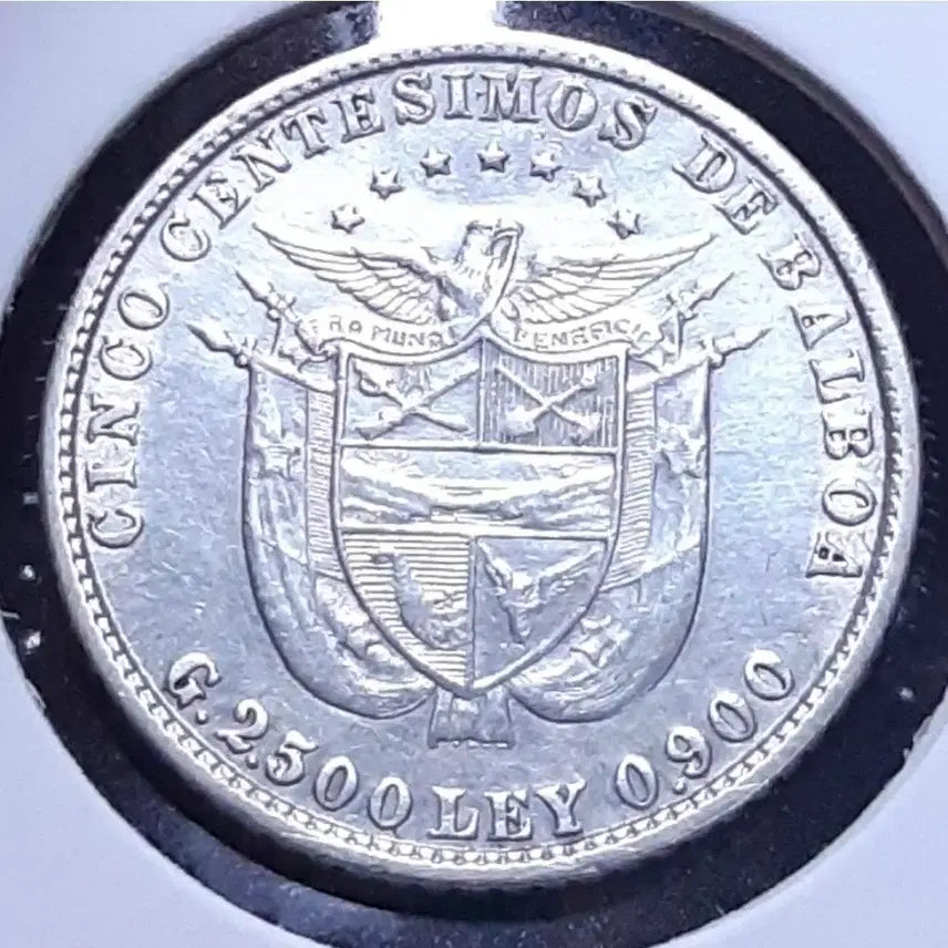[BUNJANG] Panama 1904 5 Centesimos Silver Coin - Uncirculated / [은화] 파나마 미사용- 1904년 5센테시모스.외국주화 주화 화폐 동전