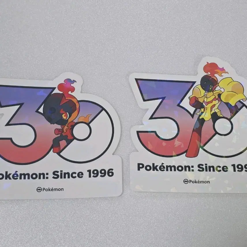 [BUNJANG] Pokemon 30th Anniversary Logo Sticker Set (Karrablast &amp; Escavalier) / 포켓몬 성수 30주년 로고 스티커 카르본 + 카디나르마