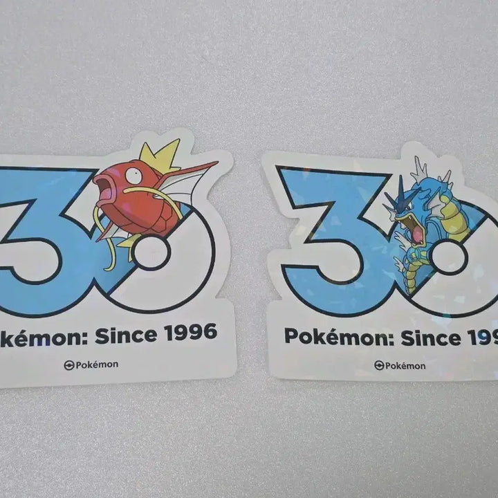 [BUNJANG] Pokemon 30th Anniversary Logo Sticker Magikarp + Gyarados / 포켓몬 성수 30주년 로고 스티커 잉어킹 + 갸라도스