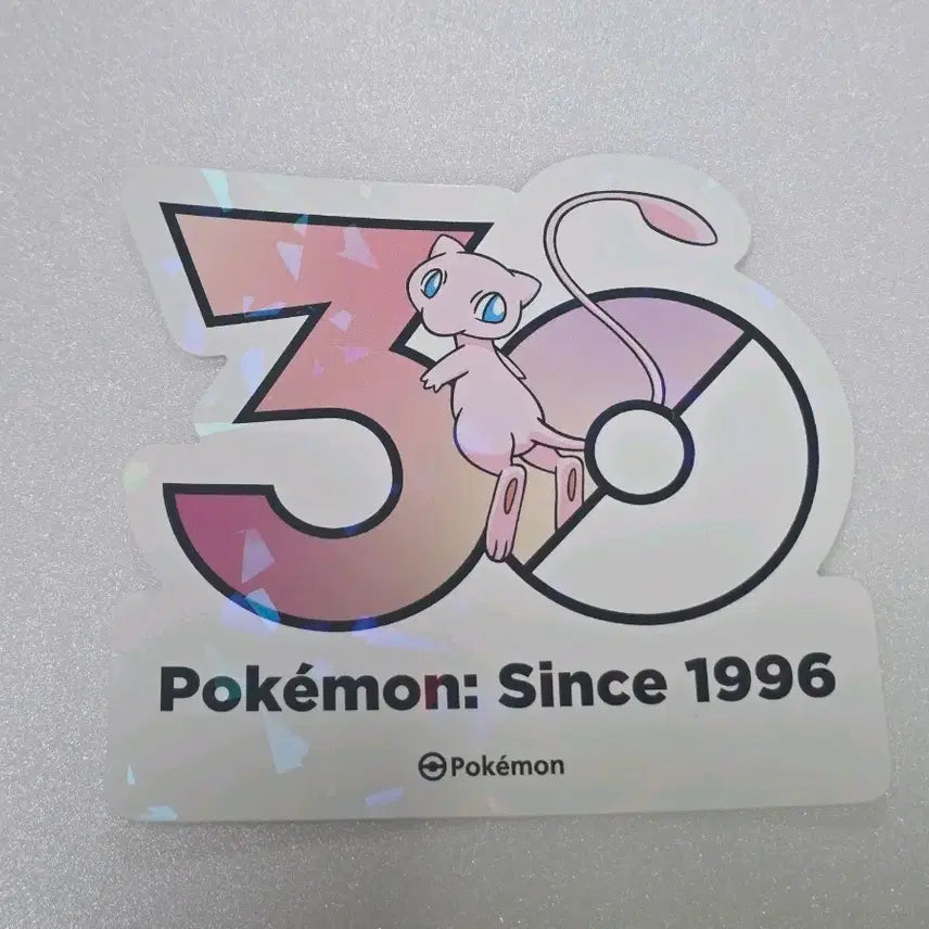 [BUNJANG] Pokemon 30th Anniversary Mew Hologram Sticker / 포켓몬 성수 30주년 로고 스티커 뮤