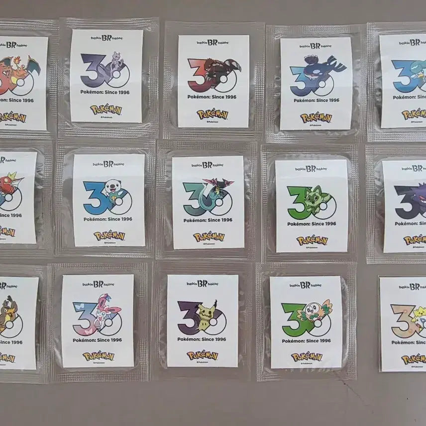 [BUNJANG] Pokemon Vera Sticker Set 30th Anniversary Bundle / 포켓몬 베라 띠부씰/베스킨/30주년