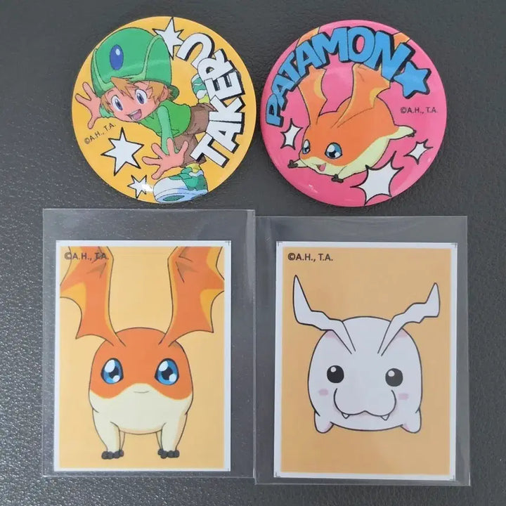 [BUNJANG] Digimon Adventure Digi-Portrait Patamon Tokomon Badge / 디지몬 디지몬어드벤처 리키 파닥몬 토코몬 증명사진 증사 캔뱃지 판매