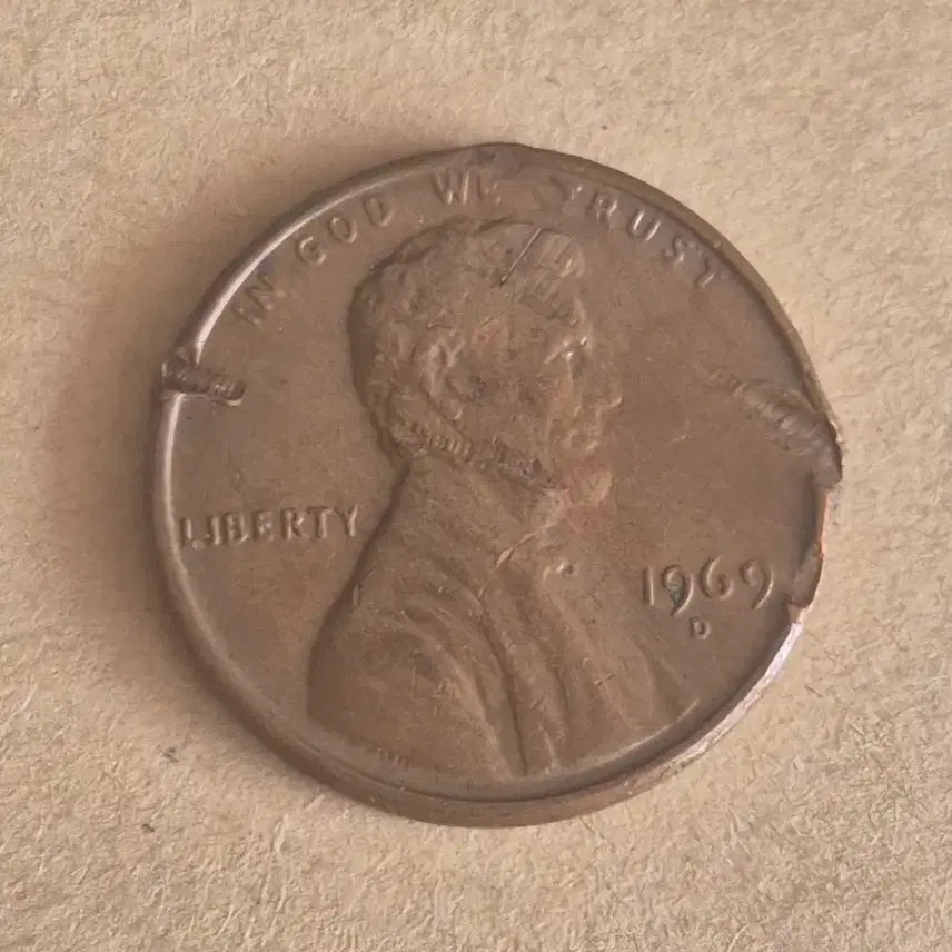 [BUNJANG] 1969 Lincoln Penny "Mint Error" with Designer Signature Error / 1969년 덴버 링컨 페니...주조에러,디자이너서명에러