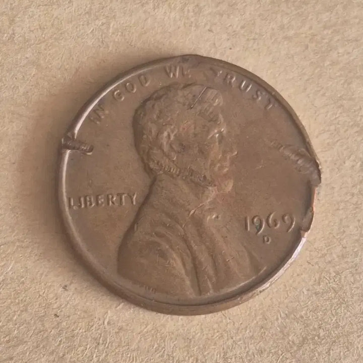 [BUNJANG] 1969 Lincoln Penny "Mint Error" with Designer Signature Error / 1969년 덴버 링컨 페니...주조에러,디자이너서명에러