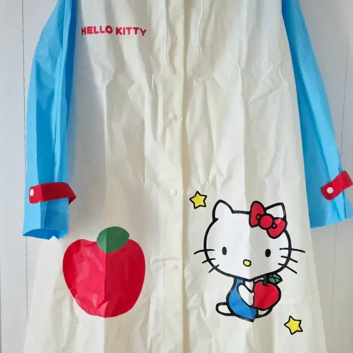 [BUNJANG] Hello Kitty Raincoat and Pouch Set / 헬로키티 우비+보관 파우치 세트 새상품