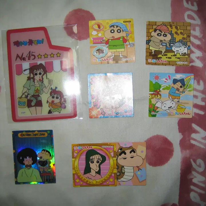 [BUNJANG] Crayon Shin-chan Paper Card &amp; Choco-bi Sticker Bundle Set / 짱구/ 지류 카드, 초코비 스티커