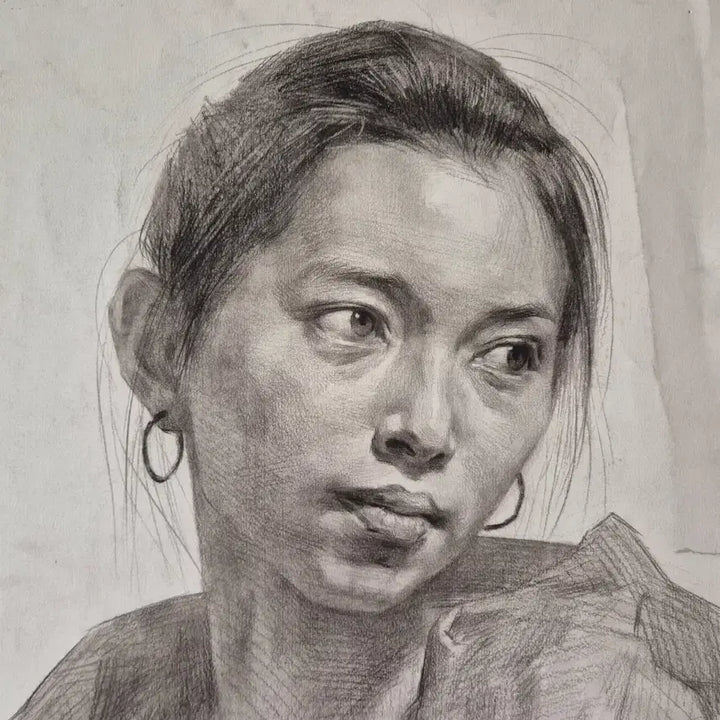[BUNJANG] Liu Leping Charcoal Drawing (2010) / 유려평, 소묘, 52x38cm, 2010년.