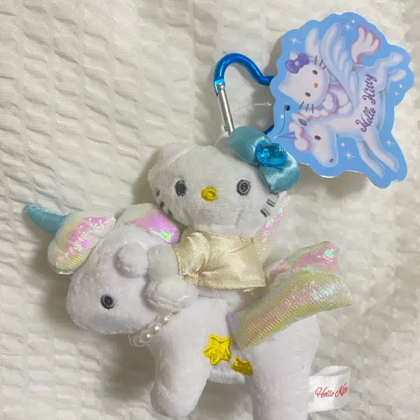 [BUNJANG] Sanrio Hello Kitty Unicorn Plush Keychain / 산리오 헬로키티 유니콘 봉제 키링