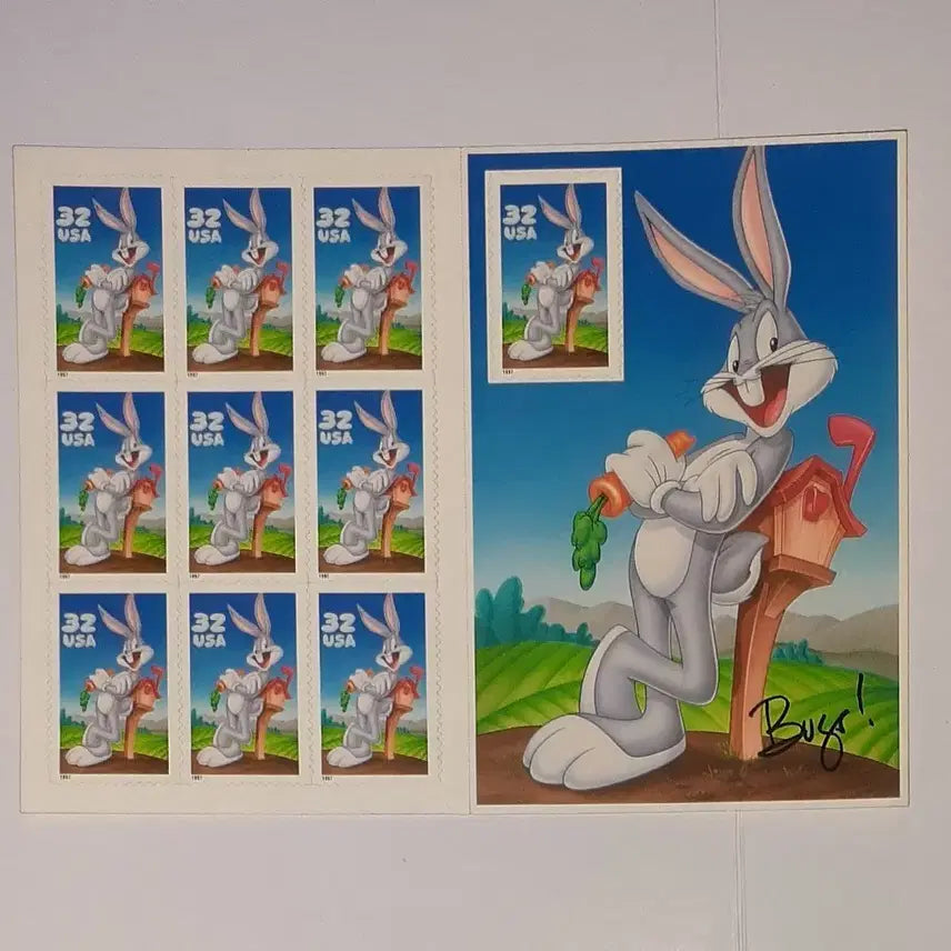 [BUNJANG] Bugs Bunny &amp; Daffy Duck US Postage Stamps (1997, 1999) / 1997년과 1999년 미국에서 발행된 벅스버니, 대피덕 우표 팝니다