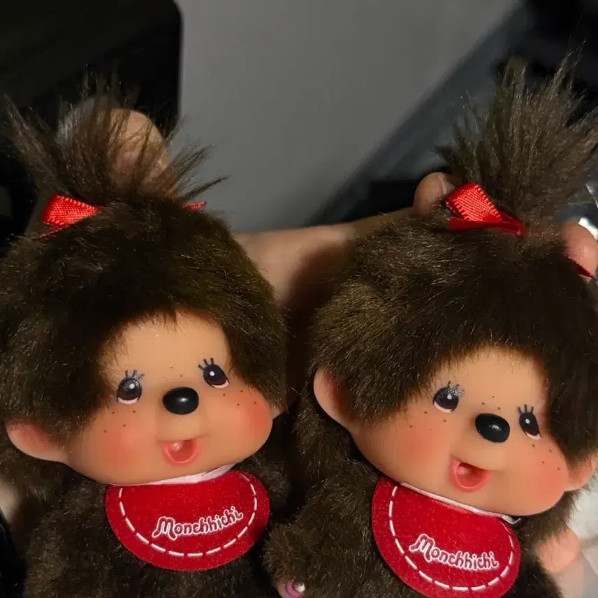 [BUNJANG] Monchhichi Big Head Girl Keychain / (정품, 새제품)몬치치 빅헤드 걸