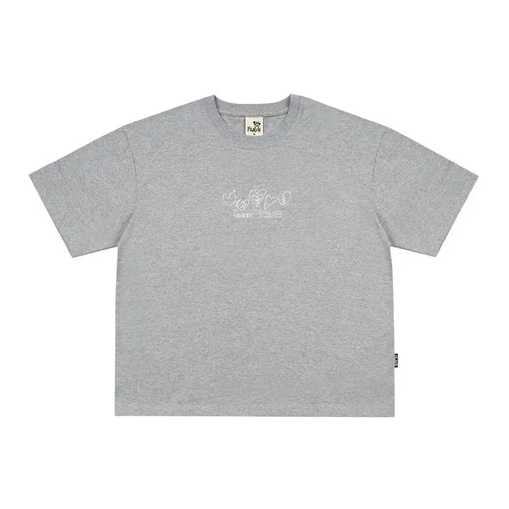 [BUNJANG] PLAVE Heart Short Sleeve T-Shirt L Size / 플레이브 하트 반팔티 L 사이즈 원가 이하 양도