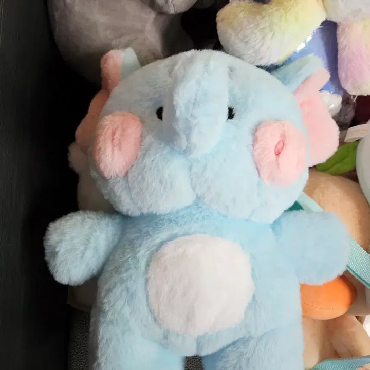 [BUNJANG] Light Blue Elephant Plush Bag / 하늘색 코끼리 인형 가방