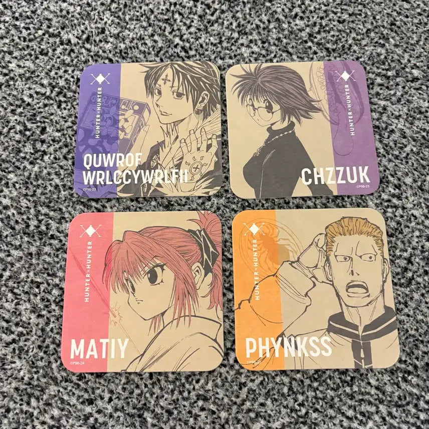 [BUNJANG] Hunter x Hunter Phantom Troupe Art Coaster Bundle Set / 헌터x헌터 아트코스터 환영여단 일괄