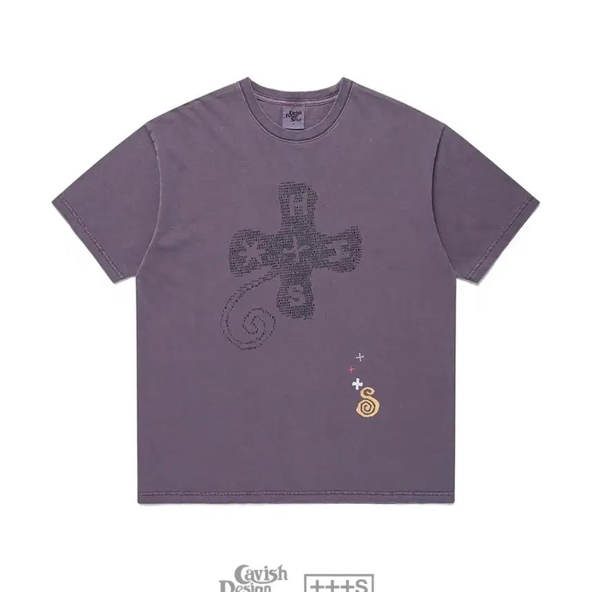 [BUNJANG] Cavish Clover Pigment SS Tee Purple / 하현상 카비시 보라색 티