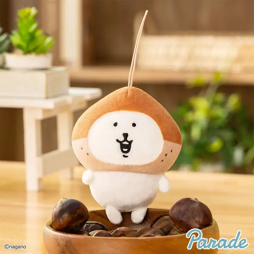 [BUNJANG] Nagano "Nongdamgom" Bam Mascot Plush Keychain / 퍼레이드 나가노 농담곰 담곰이 먹어볼까 밤 마스코트 인형 키링