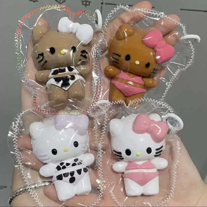 [BUNJANG] Hello Kitty Bikini Squishy Charm Set / 헬로키티 비키니 말랑이 샤오홍슈 키링