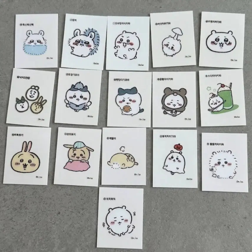 [BUNJANG] Cheeky Creatures Retro Sticker Ttiboo Seal Sticker Set / 먼작귀 띠부씰 레트로 스티커 치이카와