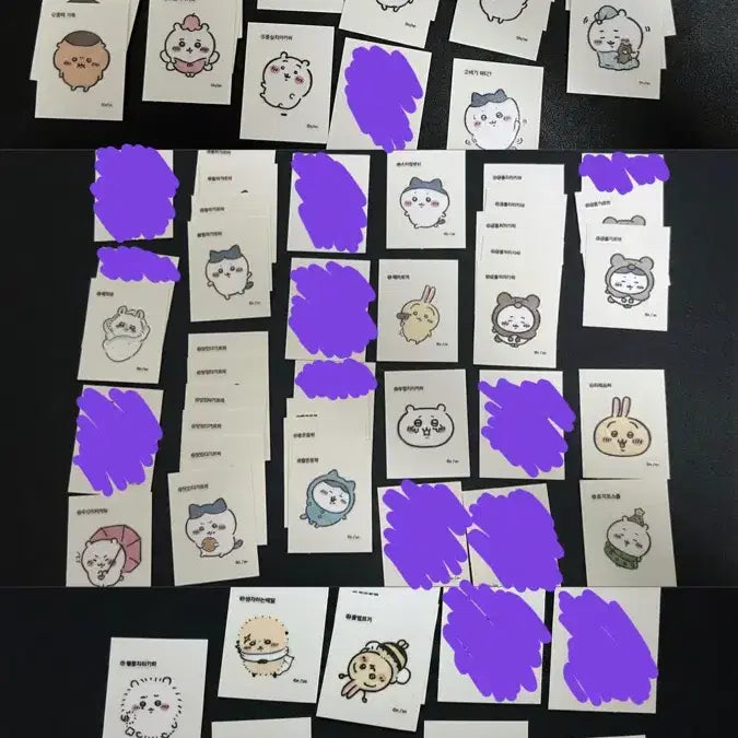 [BUNJANG] Cheeky Creatures Retro Sticker Ttiboo Seal Sticker Set / 먼작귀 띠부씰 레트로 스티커 치이카와