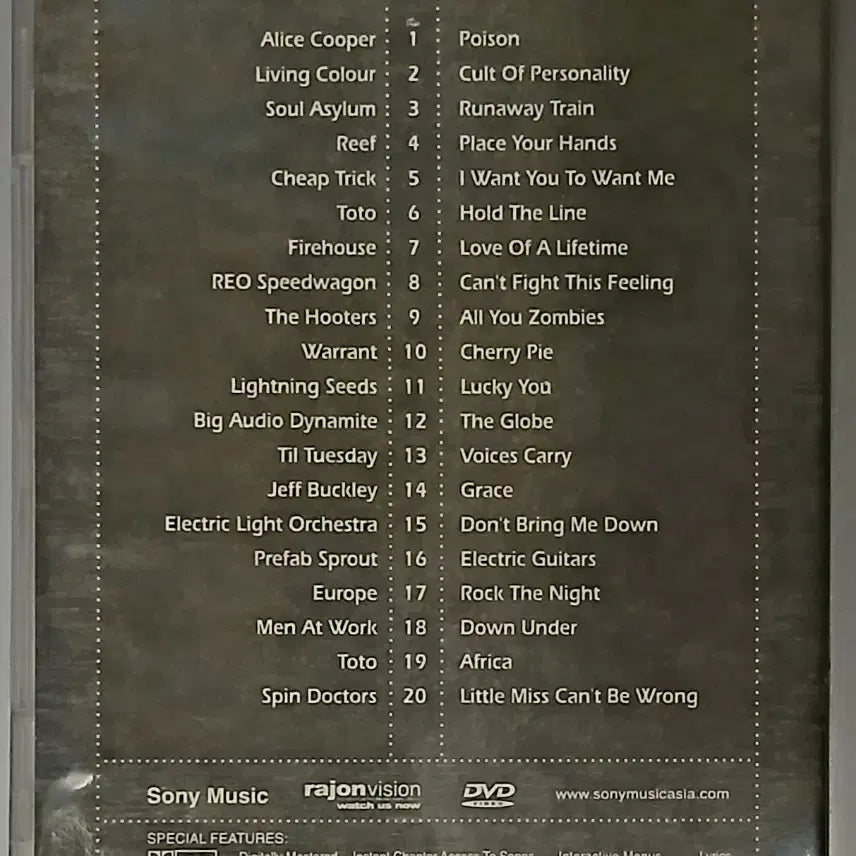 [BUNJANG] Various Artists Rock Hits Original Artist Music Videos DVD / (영상)락 히트 오리지널 아티스트 뮤직 비디오 DVD