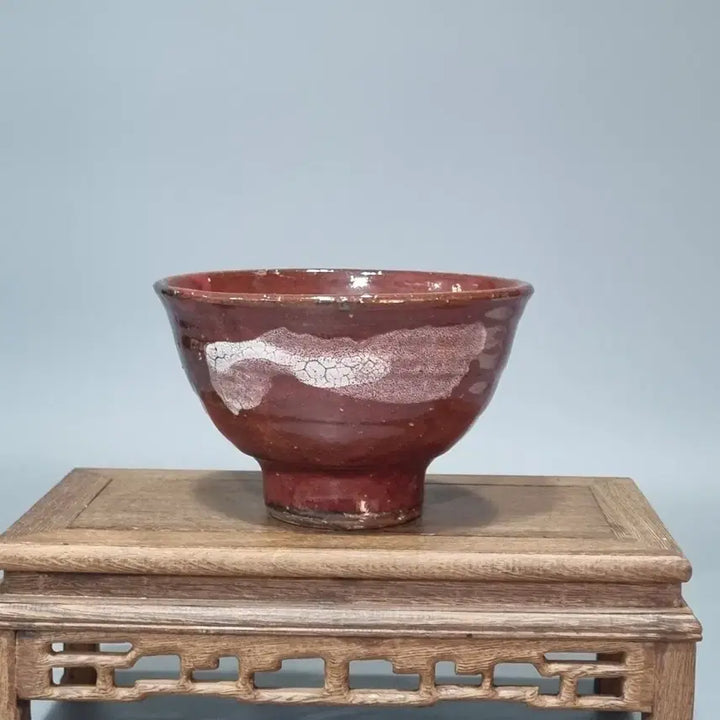 [BUNJANG] Antique Teabowl - Celadon Glaze with Speckle Pattern / 앤틱 다완 찻잔  진사유약 비점 패턴 찻그릇. 지름13.7 높이 8.5