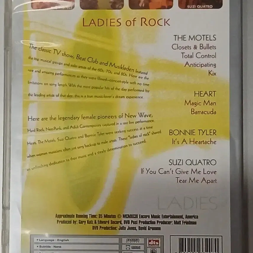 [BUNJANG] Ladies of Rock Live Performance DVD Box Set / (영상) 팝 락 DVD 레이디스 오브 락 앨범