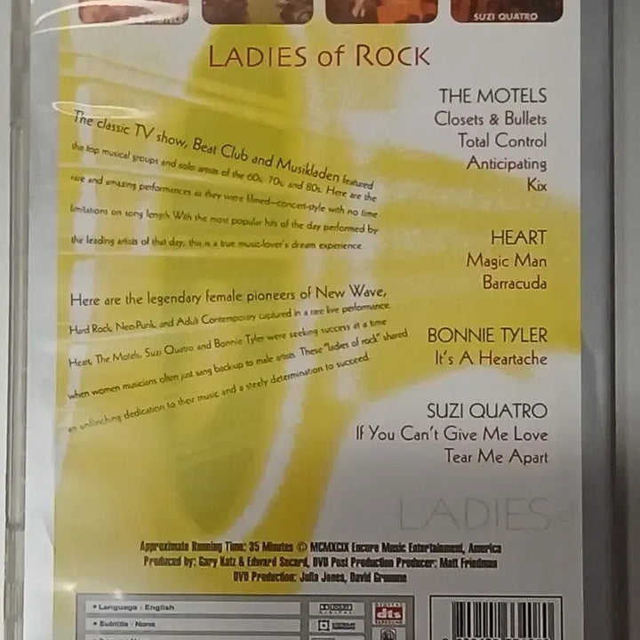 [BUNJANG] Ladies of Rock Live Performance DVD Box Set / (영상) 팝 락 DVD 레이디스 오브 락 앨범