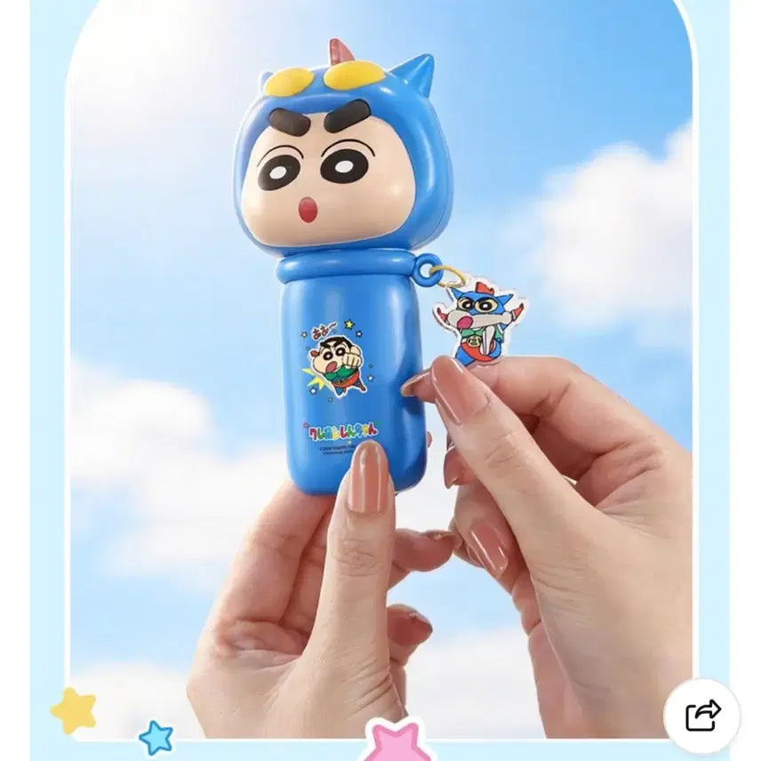 [BUNJANG] Crayon Shin-chan Action Mask Portable Fan / 새상품) 짱구 액션가면 휴대용 선풍기(충전잭 포함)