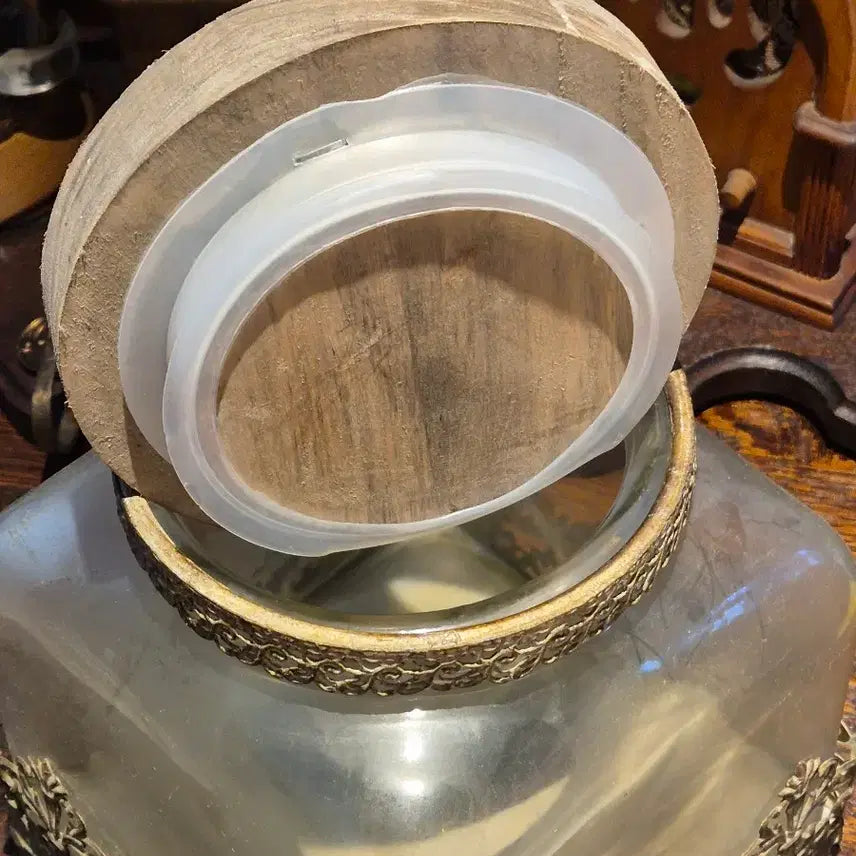 [BUNJANG] Antique French Glass Canister / 앤틱 프렌치 글라스 캐니스터