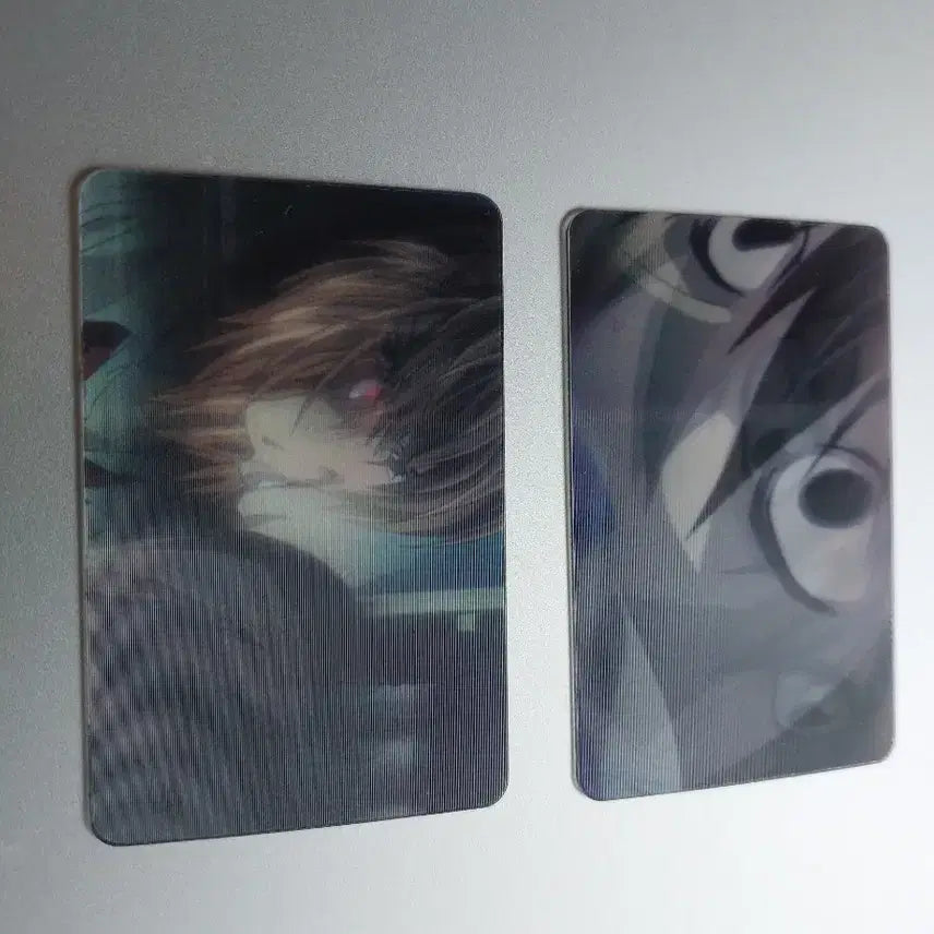[BUNJANG] Death Note Lenticular Card Set (2 cards) / 데스노트 렌티큘러 2장 콜라보 카페+카드 2장