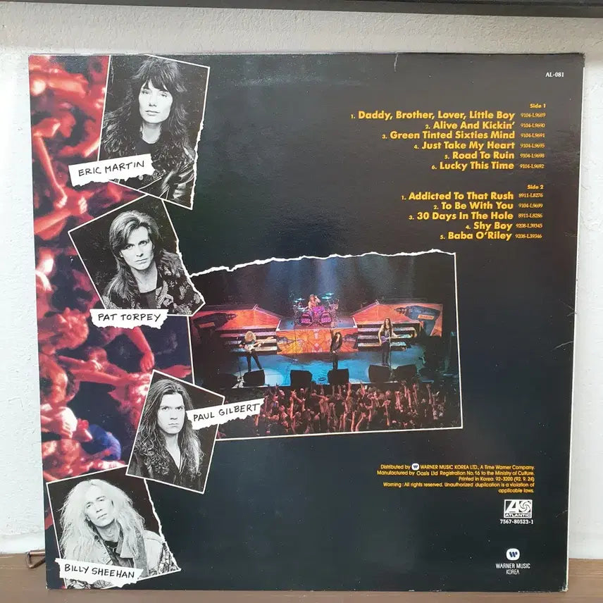 [BUNJANG] MR.BIG LIVE LP / 미스터빅 MR.BIG LIVE LP
