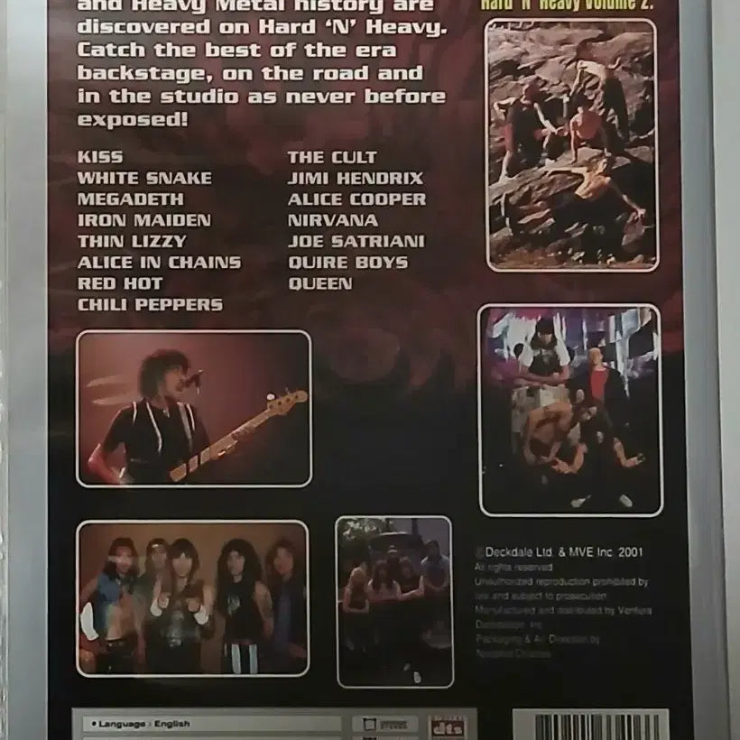 [BUNJANG] Hard &amp; Heavy Volume 2 DVD Featuring Thin Lizzy, Iron Maiden, KISS, Red Hot Chili Peppers Live Performances / (영상) 하드앤헤비 볼륨2 DVD 씬 리지 아이언 메이든외