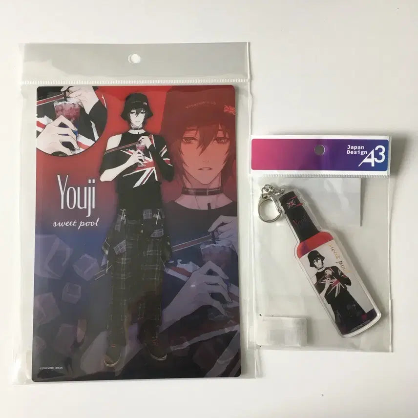 [BUNJANG] Nitrokey Ral Sweet Pool Yoji HUB Collaboration Clear File &amp; Acrylic Keyring Bundle Set / 니트로키랄 스위트풀 요우지 HUB 콜라보 굿즈