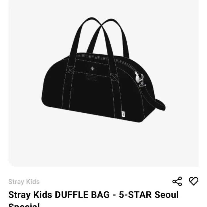 [BUNJANG] Stray Kids 5-Star Concert MD Duffle Bag (Sealed) / (미개봉/원가) 스트레이키즈 5-star 콘서트 엠디 md 가방