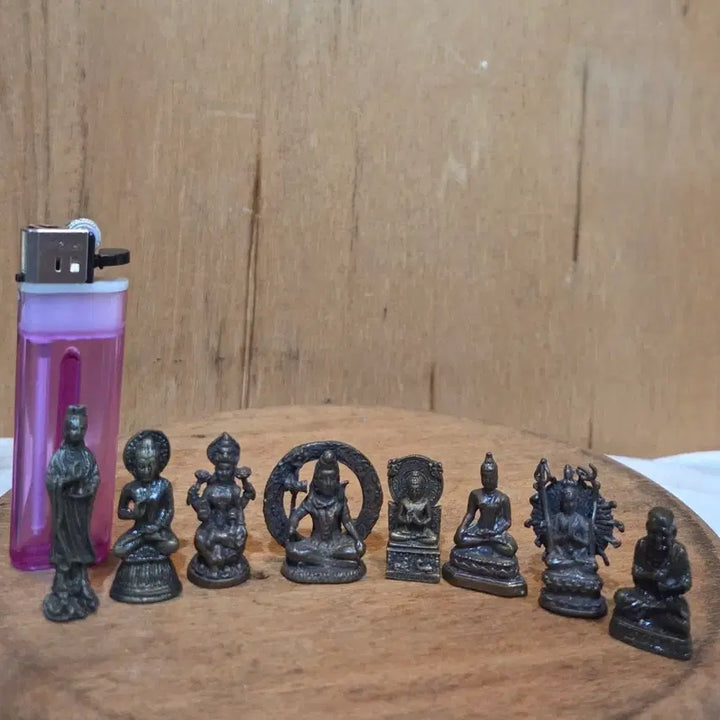[BUNJANG] Bronze Mini Buddha Statues (Set of 8) / 동 미니 호신불 8점