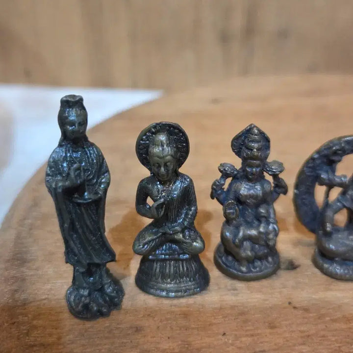 [BUNJANG] Bronze Mini Buddha Statues (Set of 8) / 동 미니 호신불 8점
