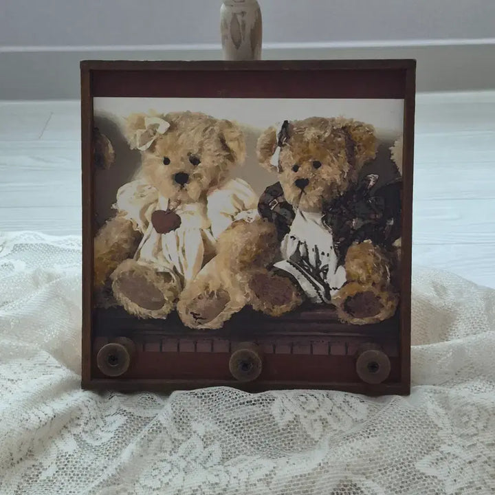 [BUNJANG] Vintage Teddy Bear Wood Key Holder / 빈티지후크 빈티지훅 빈티지키홀더 우드키홀더 빈티지우드 빈티지테디베어