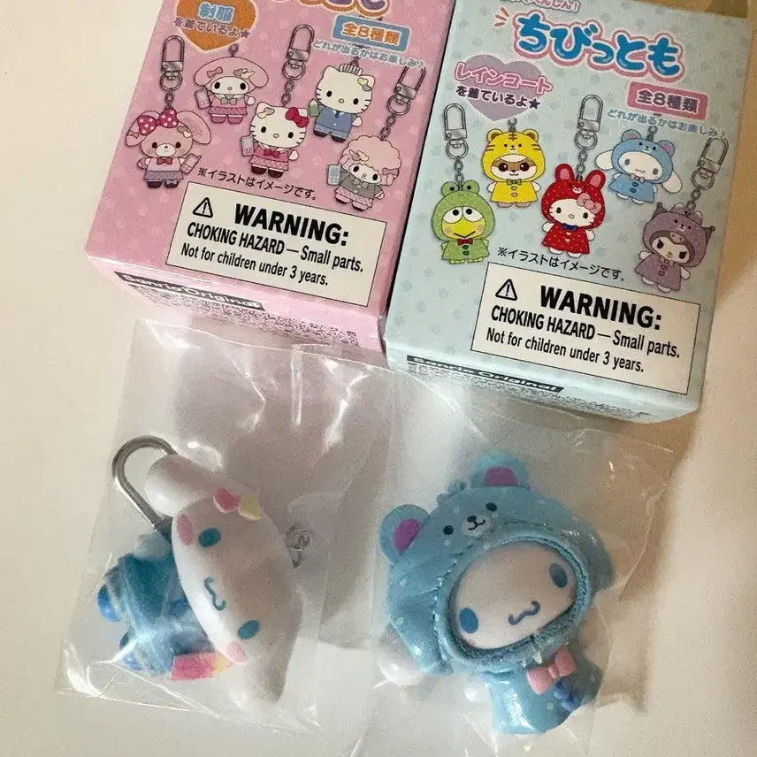 [BUNJANG] Sanrio Uniform &amp; Raincoat Chibi Momo - Cinnamoroll Bundle Set / 산리오 교복, 우비 치비토모 - 시나모롤 일괄판매