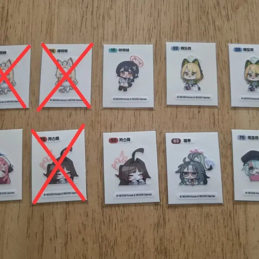 [BUNJANG] Blue Archive Stickers Bundle Set / 블루아카이브 띠부씰 일괄