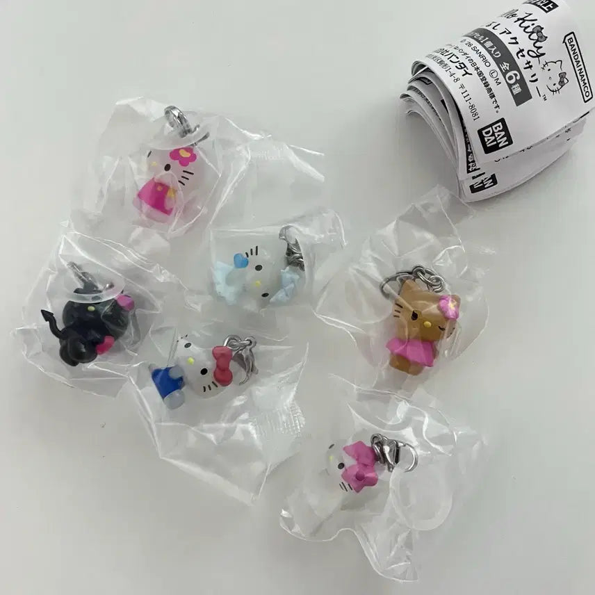 [BUNJANG] Sanrio Hello Kitty Meguroshi Gacha Set / 헬로키티 메지루시 가챠 키티 메지루시 가챠 6종 일괄 판매합니다.