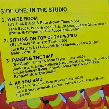 [BUNJANG] Cream Wheels of Fire 1977 US Reissue Double LP Vinyl / Cream  " White Room "