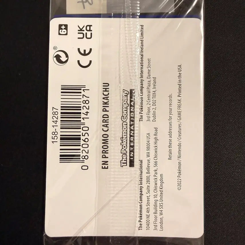 [BUNJANG] 2022 Pokemon North American GO Promo Pikachu Holo-04 Sealed / [등급용/미개봉] 2022 포켓몬 북미판 GO 프로모 피카츄 홀로-04
