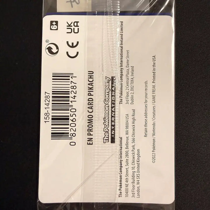 [BUNJANG] 2022 Pokemon North American GO Promo Pikachu Holo-04 Sealed / [등급용/미개봉] 2022 포켓몬 북미판 GO 프로모 피카츄 홀로-04