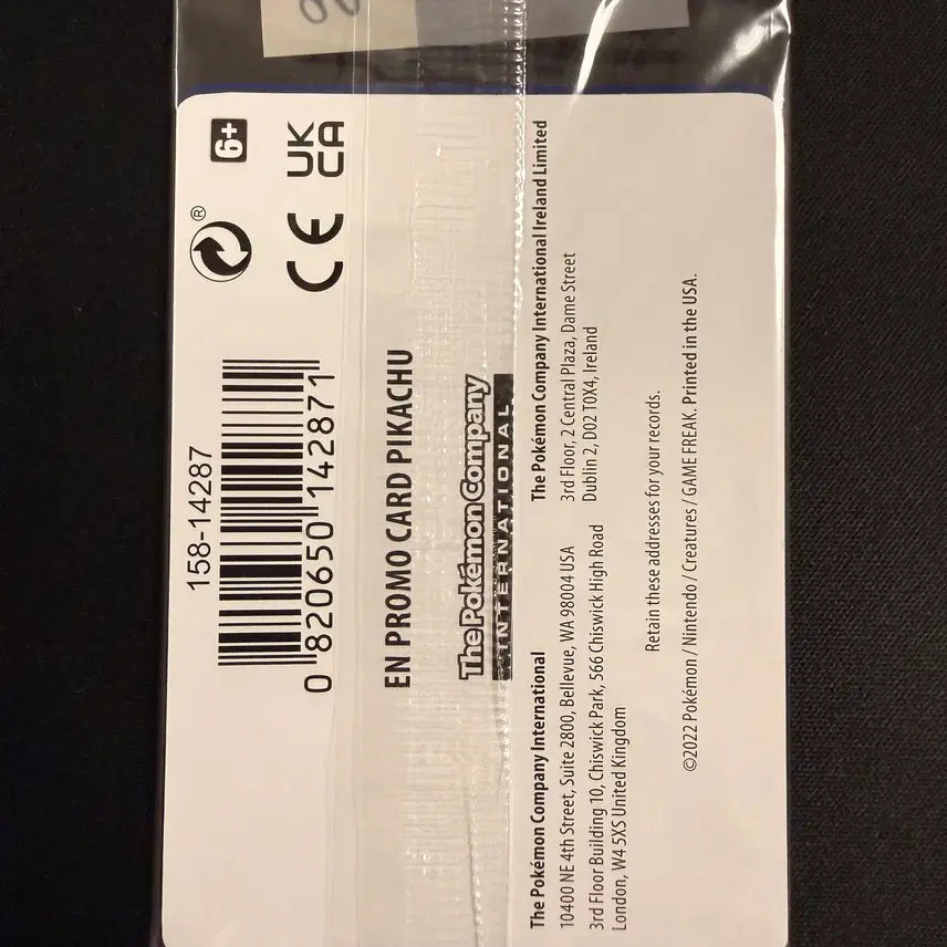 [BUNJANG] 2022 Pokemon North American GO Promo Pikachu Holo-08 Sealed / [등급용/미개봉] 2022 포켓몬 북미판 GO 프로모 피카츄 홀로-08