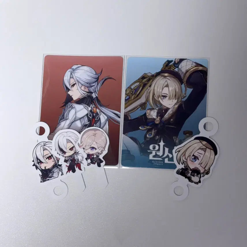 [SOLD OUT] 원신 PC라운지 아를레키노 프레미네 포토카드 포카 빨대픽 푸드픽 세트
