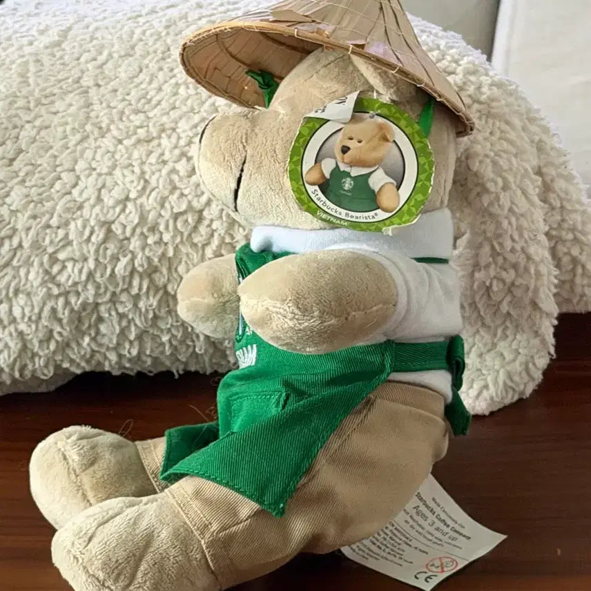 [BUNJANG] Starbucks Vietnam Limited Edition Bearista Doll with Non La Hat / 스타벅스 베트남 베어리스타 인형