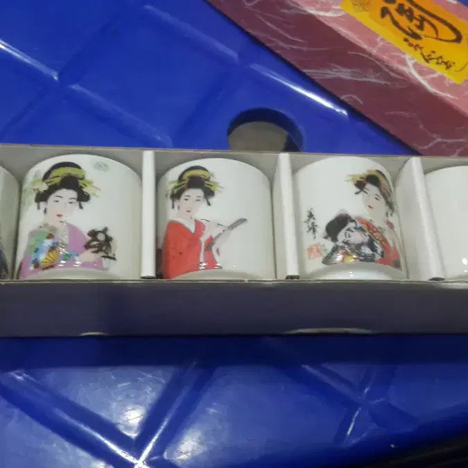 [BUNJANG] 1960s Unused Sake Cup Set / 1960 미사용 정종잔 세트
